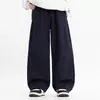 Pantalones para niño 2026 primavera y otoño nuevo estilo pantalones de pierna ancha para niños sueltos y modernos para niños mayores, pantalones casuales para exteriores de pierna curva