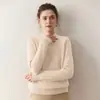 Tricô de Caxemira Outono e Inverno Feminino Sete Pontos Raglan Manga Longa Versátil Solto Moda Camisa Base Gola Alta Meia Pulôver