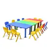 Mesas y Sillas para Jardín de Infancia, Juego de Mesa Infantil, Mesa de Juguetes para Bebé, Escritorio de Plástico Doméstico para Aprender, Silla Pequeña Rectangular