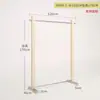 Estante de Exhibición para Tienda de Ropa de Acero Inoxidable con Color Madera Natural Estilo Chino, Soporte de Exhibición Engrosado, Accesorios de Belleza Minimalistas de Moda, Perchero