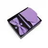 Corbata de moño para hombre Set de corbata de moño Color liso Gama alta Ropa formal Banquete Festivo Cumpleaños Fabricante Stock listo Corbata personalizada Venta al por mayor
