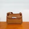 Bolso Gitano H's de Hilo de Cera Hecho a Mano 2025 Nuevo Bolso de Hombro Cruzado de Piel de Vaca Tc Bolso de Mujer Moderno y Versátil