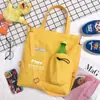 Bolsa Transversal de Lona Estilo Harajuku 2025 para Estudantes, Bolsa de Ombro Versão Coreana, Bolsa Tote Simples para Aulas