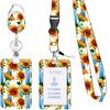 Estilo Coreano Flor Fresca Aleación de Zinc Hebilla Fácil de Tirar Cordón de Poliéster Impreso Fácil de Tirar Funda para Tarjeta de Certificado Pequeña Floral