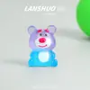 Desenho animado fofo mini colorido urso morango enfeites de carro pingente resina DIY chaveiro acessórios material atacado