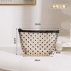 Bolsa Cosmética de Malla Flocada, Bolsa Portátil en Forma de Corazón para Retocar Labios, Almacenamiento de Viaje de Gran Capacidad, Bolsa de Aseo Ampliada