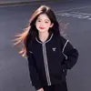 Conjunto de Dos Piezas para Niñas de Primavera y Otoño: Chaqueta de Béisbol de Manga Larga y Pantalones con Diseño Elegante