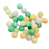 Cuentas sueltas de jade jade esmeralda verde seco cuentas redondas sueltas Cuentas sueltas de jade dorado cuentas para pulsera de cuarzo roca jade