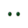 Pendientes de Diamante Blanco Natural y Calcedonia Verde Zirconia 5A para Mujer, Estilo de Lujo Ligero Nicho Gama Alta Pendientes 2026