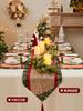 Nuevas decoraciones navideñas, mantel de punto, bandera de mesa, decoración creativa de mesa de Papá Noel, mantel de árbol de Navidad