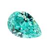 Huagang gema 9A flor de gelo em forma de pêra corte de alto carbono cor diamante branco em forma de gota CZ superfície do anel de pedra nua Pedra principal