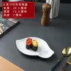 Plato Doble Creativo, Plato para Verduras, Plato para Empanadillas, Plato Sencillo para Cena con Plato para Vinagre, Plato para Camarones, Plato Blanco