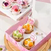 Regalo para el Día de la Madre Paquete de Cuatro Cajas de Empaque para Muffins y Cupcakes para Mamá Diosa 520 San Valentín Cumpleaños Caja de Postres