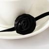 Moda Elegante Collar de Cuello de Flor de Rosa para Mujer Diseño de Nicho Sentido Cadena de Cuello con Correa de Nudo Libre