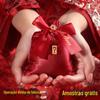 Embalagem de Caixa de Doces para Casamento Sacola Saco Vermelho para Doces de Casamento Boca de Cordão Sacola de Presente Acompanhante Sacola de Veludo para Doces Portátil Atacado