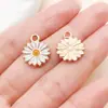 Pingentes de Gota de Óleo de Flor Branca Pura Margarida Flor de Cerejeira Rosa Crisântemo Brincos Pulseira Acessórios de Joia DIY Atacado