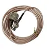 Cable coaxial de antena RF de doble alambre de plata de 2,5 mm RG316 UHF-J/BNC-J de 50 ohmios