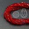Atacado do Fabricante Contas de Cristal de Várias Cores, Contas em Forma de Gota de Vários Tamanhos com Furos Centrais, Acessórios para Cortinas de Contas Artesanais DIY