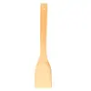 Espátula Antiaderente de Bambu, Concha, Espátula para Fritar, Escorredor de Salada, Utensílios de Cozinha Sem Pintura, Espátula de Cozinha com Cabo Longo, Colheres, Conjunto para Assar