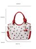 Bolsa de Mão Nova Exquisita e Moderna 2025 Primavera Nova Bolsa de Ombro Estampada de Nicho para o Dia a Dia Bolsa de Braço