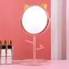 Espelho de Mesa com Orelhas de Gato Desenho Animado HD Espelho de Princesa Espelho de Mesa para Dormitório Espelho de Maquiagem Beauty Fashion Rotativo