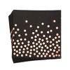 Amazon Cross Border Bronceado Lunares Negro Plato Desechable Vaso Servilleta de Papel Set Suministros para Fiesta de Cumpleaños