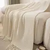 Manta Tejida Retro, Manta Decorativa para el Pie de Cama Estilo Nórdico, Manta Ligera de Lujo para Siesta, Manta Chal, Manta para Sofá