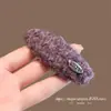 Presilha de Bico de Pato Roxo da Moda em Lã Sintética para Mechas, Novo Estilo Outono e Inverno, Presilha de Cabelo Elegante, Acessório de Cabelo, Presilha Estilo Coreano