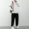 Terno Masculino 2024 Primavera e Outono Novo Waffle Moda Jovem Cor Sólida Manga Longa Casual Esportivo para Homens