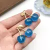 6 Resina Fruta Tridimensional Colgante Cereza Grande Hecho a Mano DIY Llavero Bolsa Collar Accesorios de Joyería para Mujer