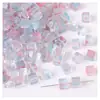 Cuentas de Cristal de 7mm Cubo Iridiscente Degradado Cuentas Pequeñas Cuentas Sueltas Hechas a Mano DIY Pulsera de Cuentas Accesorios de Joyería Materiales Venta al por Mayor