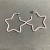 Brincos Azuis de Estrela Vazada para Mulheres Simples Sensação de Alto Padrão Rosto Quadrado e Redondo Temperamento Ear Cuffs Novo Estilo 2026 Acessórios de Brincos de Personalidade