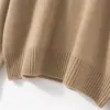 Tejido de Cachemir 26 Otoño/Invierno Nuevo Estilo para Mujer de Dos Piezas Falsas Capa Base Color Bloque Versátil Suéter Cálido de Punto