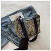 Moda Otoño 2025 Estilo Occidental Moda Gran Capacidad Estampado Moderno Tela Patchwork Bolso de Hombro Sobaco