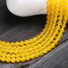 Ágata Amarilla cuentas sueltas semiacabadas DIY pulsera collar cadena de suéter cuentas de joyería cuentas de cristal amarillo materiales hechos a mano