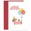 Cartão de aniversário engraçado com envelope bonito cartão de aniversário do cão para o presente de aniversário do amante do cão