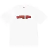 Camiseta de Algodón Puro de Estilo Europeo Transfronterizo, Tendencia Original 24Ss, Camiseta de Manga Corta con Estampado de Letras y Pintura en Spray Graffiti