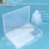 Caja de plástico transparente para accesorios de somier, caja de almacenamiento para piezas de baterías, caja de clasificación de herramientas