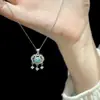 Nuevo Collar con Colgante de Candado de Seguridad de Acero de Titanio para Niñas, Diseño de Collar de Cadena para Clavícula con Borla Estilo Étnico, Accesorios Versátiles