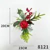Flor de simulação Arranjo de flores de bagas de Natal Adereços para fotografia de desktop Acessórios de guirlanda Decorações de árvore de Natal Decoração flor de simulação