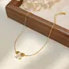 Pulseira de prata de lei S925 banhada a ouro 18k com laço para mulheres, joia de corrente fina em formato de coração de luxo leve nicho japonês estilo ins