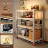 Prateleira Doméstica Porta-Prateleiras Prateleira de Armazenamento Multicamadas Suporte de Chão Eletrodomésticos de Cozinha Armário de Armazenamento para Varanda Exibidor de Supermercado