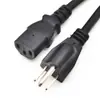 Venta directa cable con enchufe estándar americano 5-15P calibre americano con cola de bloqueo enchufe par transparente americano Cable de extensión canadiense SJT
