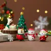 Decoraciones Navideñas Muñeco de Nieve Mini Adornos de Resina Arreglo de Ambiente Regalos de Navidad para Niños