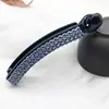 Presilha Banana com Laço Cravejado de Diamantes Estilo Coreano para Mostrar Volume do Cabelo, Presilha Vertical Fashion para Rabo de Cavalo Feminino, Presilha Lateral Elegante Atacado
