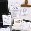 Notas Adhesivas Blancas y Negras con Temática de Gatos, Estilo Cómic, Papel Material para Decoración de Cuaderno Lindo, Notas Adhesivas Lindo Mensaje Miau