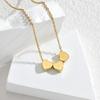 Collar de corazón de acero inoxidable chapado en oro de 18 quilates para mujer, diseño de nicho INS, estilo simple, accesorios de cadena de clavícula que combinan con todo, nuevo