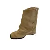 En stock botas cortas de tacón grueso para mujer versátiles botas Chelsea 2026 nuevo estilo estilo europeo y americano cuero suave moda Botas Martin tacón alto