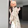 Vestido sin mangas estilo francés, estilo suave, de alta calidad, con estampado floral, para niños, de verano, con nuevo diseño, falda larga elegante.
