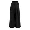 Pantalones Casuales Delgados Yamamoto Verano 2025 para Mujer Holgados Relajados con Pliegues Tridimensionales Cintura Elástica con Cordón Pantalones de Pierna Ancha